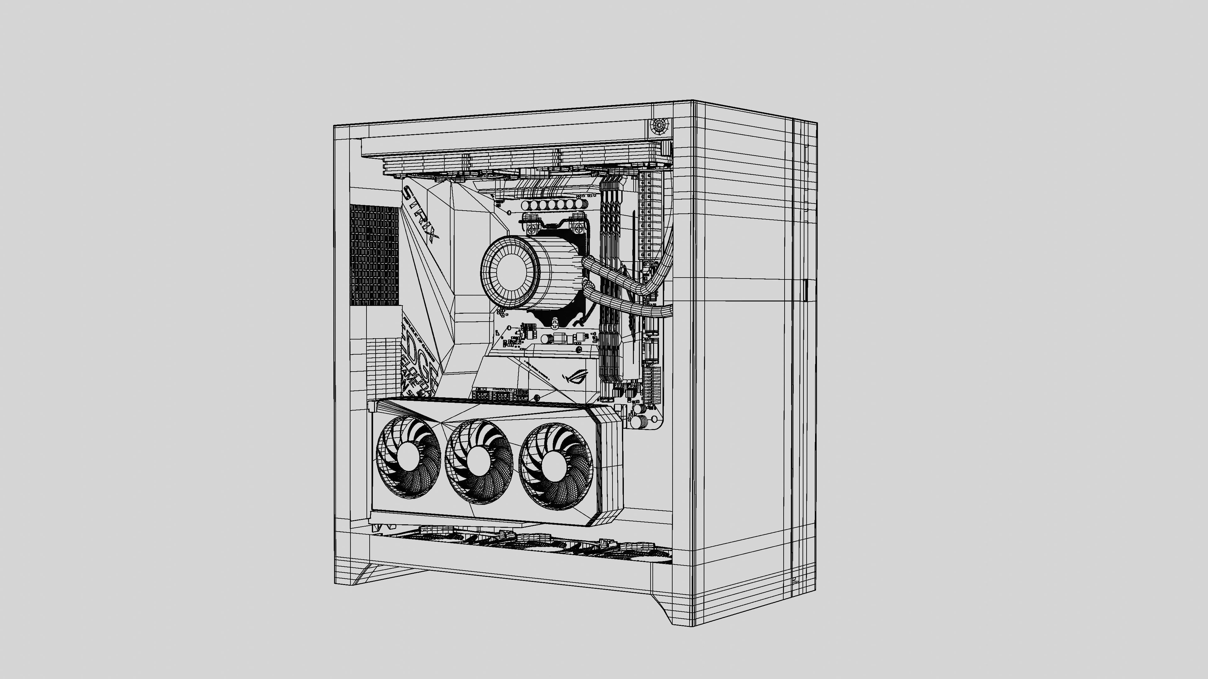 LIAN LI O11 DYNAMIC PC BUILD Low-poly 3D model_29