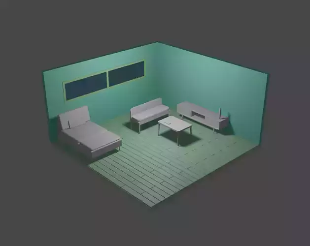 Isometric Office Interior With Boss Workplace 