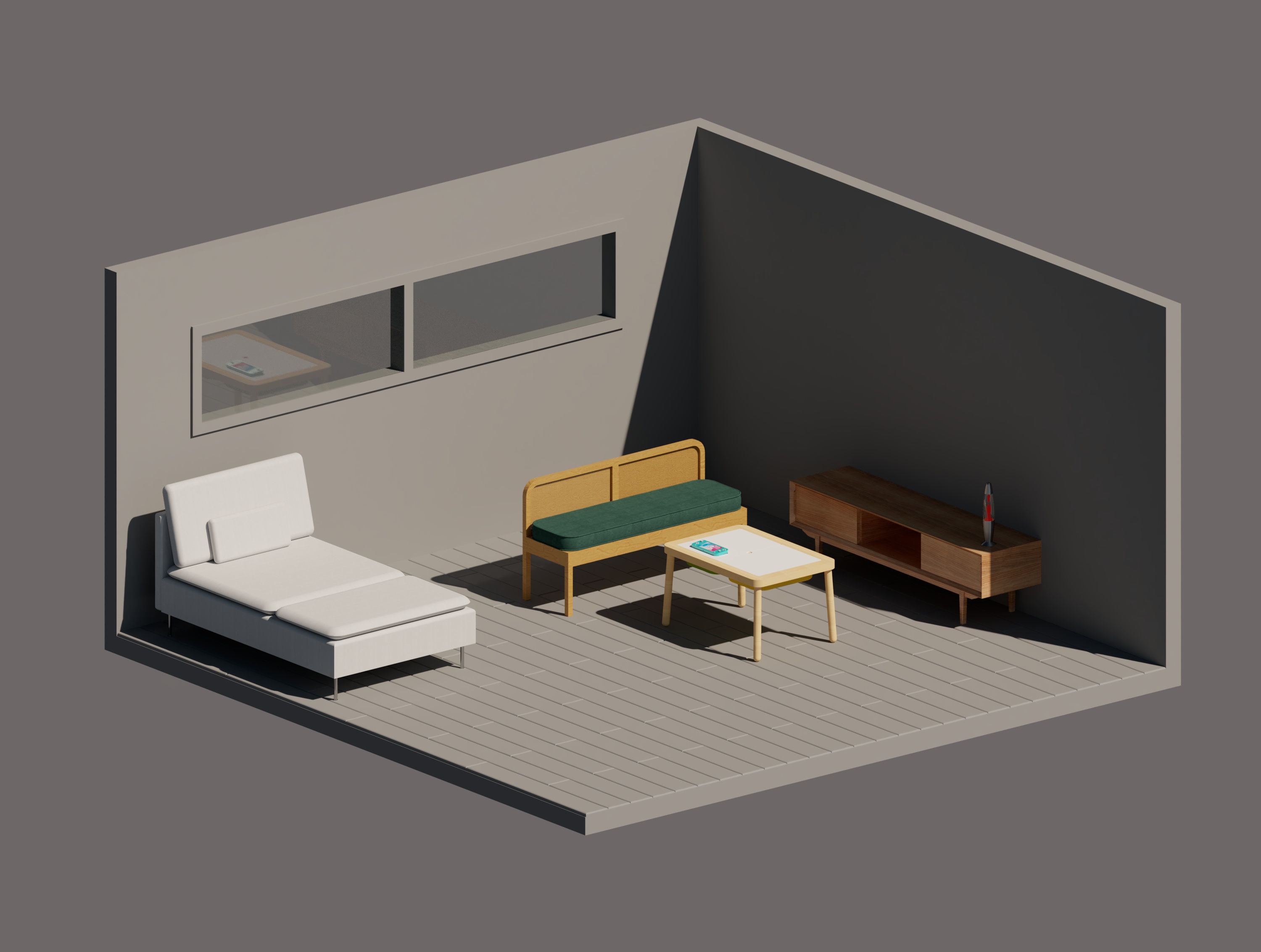 Isometric Office Interior With Boss Workplace  3D model_2