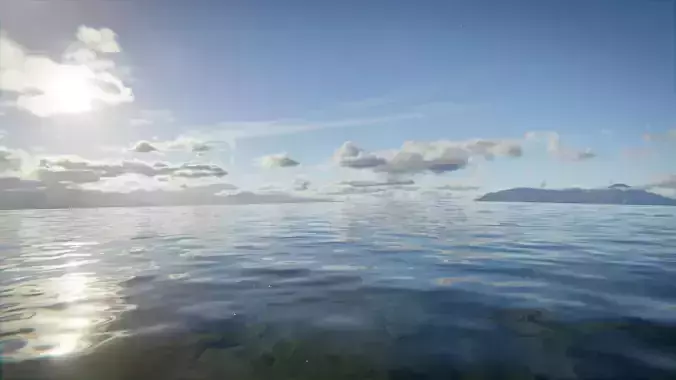 Ocean 3d Animated Scene  3D model