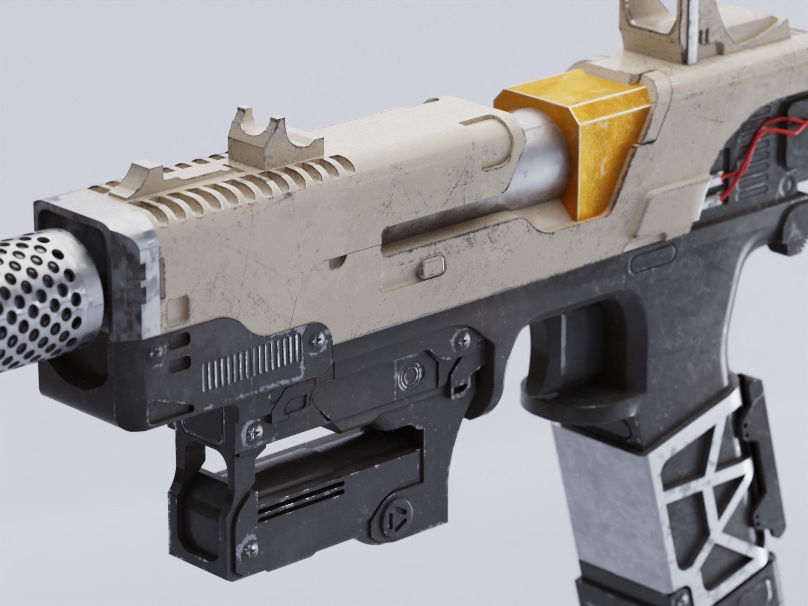 Handgun - Realistic Firearm  3D model_4