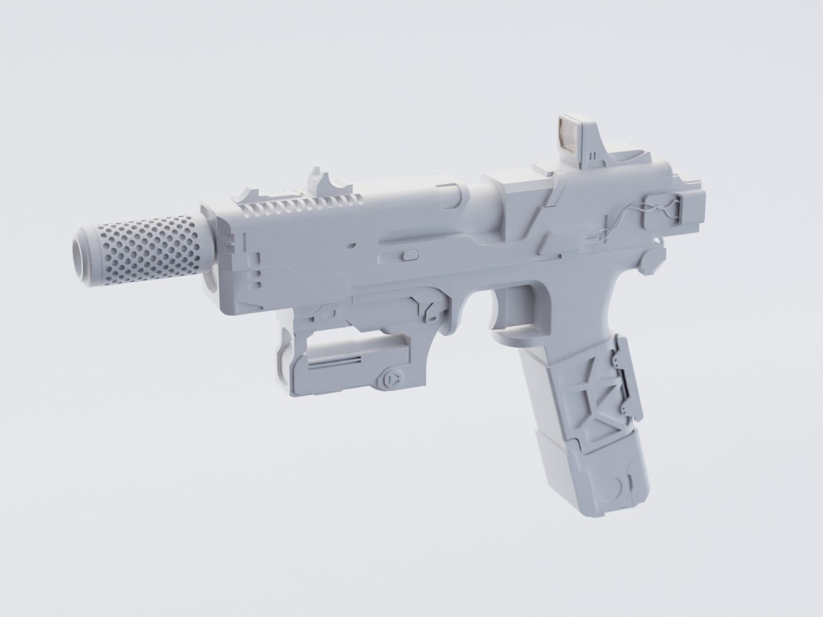 Handgun - Realistic Firearm  3D model_2