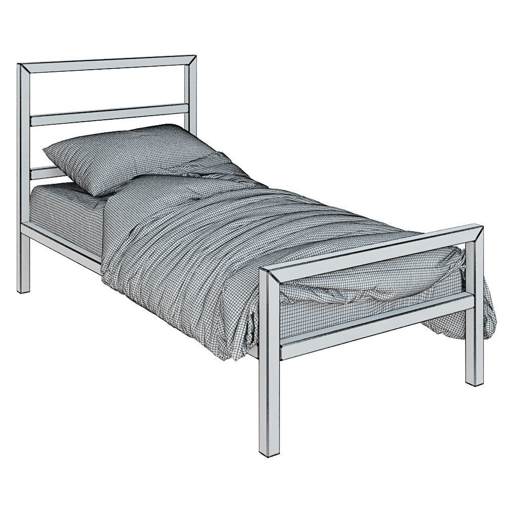 Parsons Bed 3D model_5
