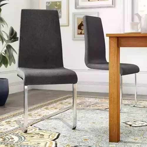 Zullo Fabric Cantilever Chair in Grey