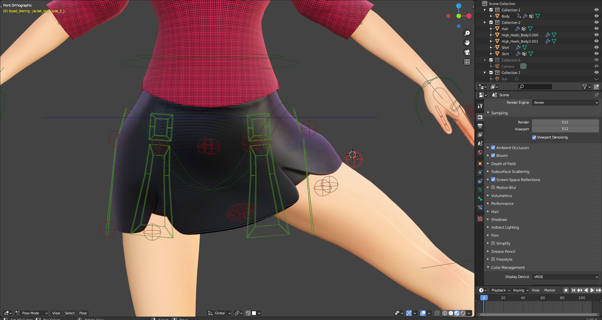 Rigged - Stylized Character Girl - Amy Style 4 - Blender 3D 3D model_7