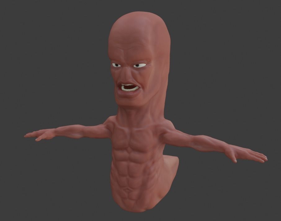 Realistic Worm - from the videogame series Worms Free low-poly 3D model_2