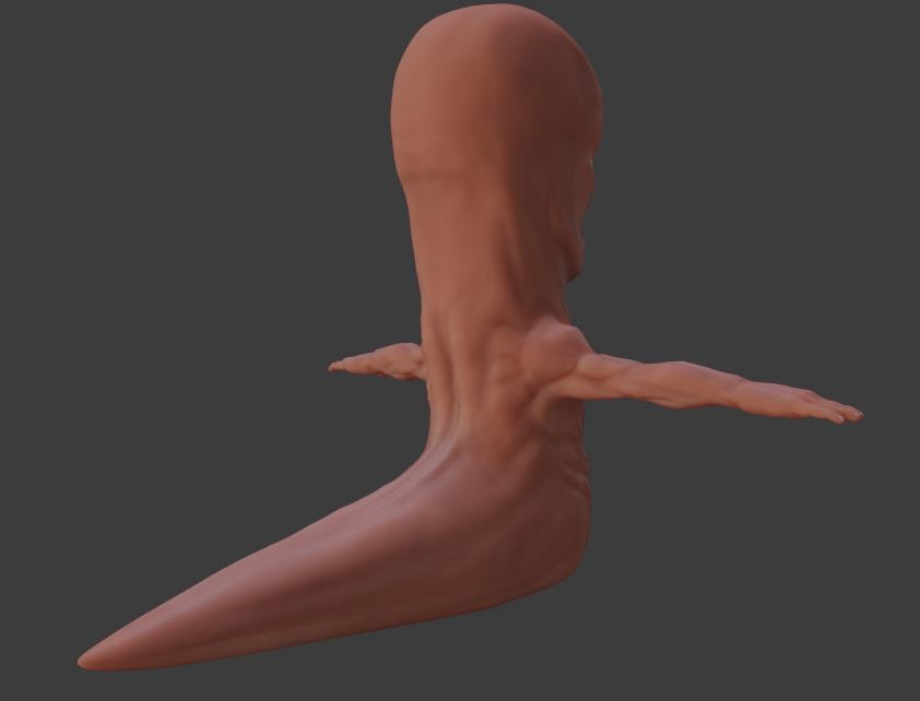 Realistic Worm - from the videogame series Worms Free low-poly 3D model_4