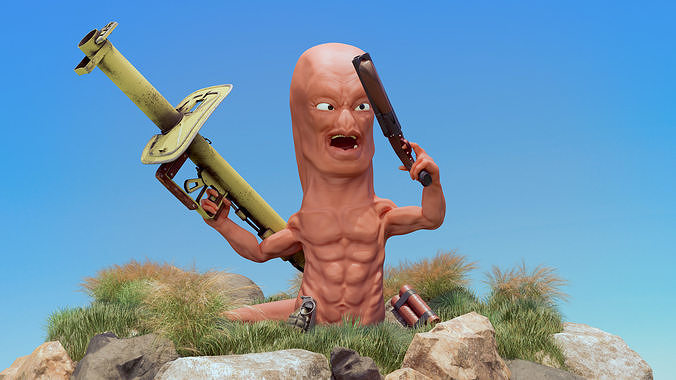 Realistic Worm - from the videogame series Worms Free low-poly 3D model