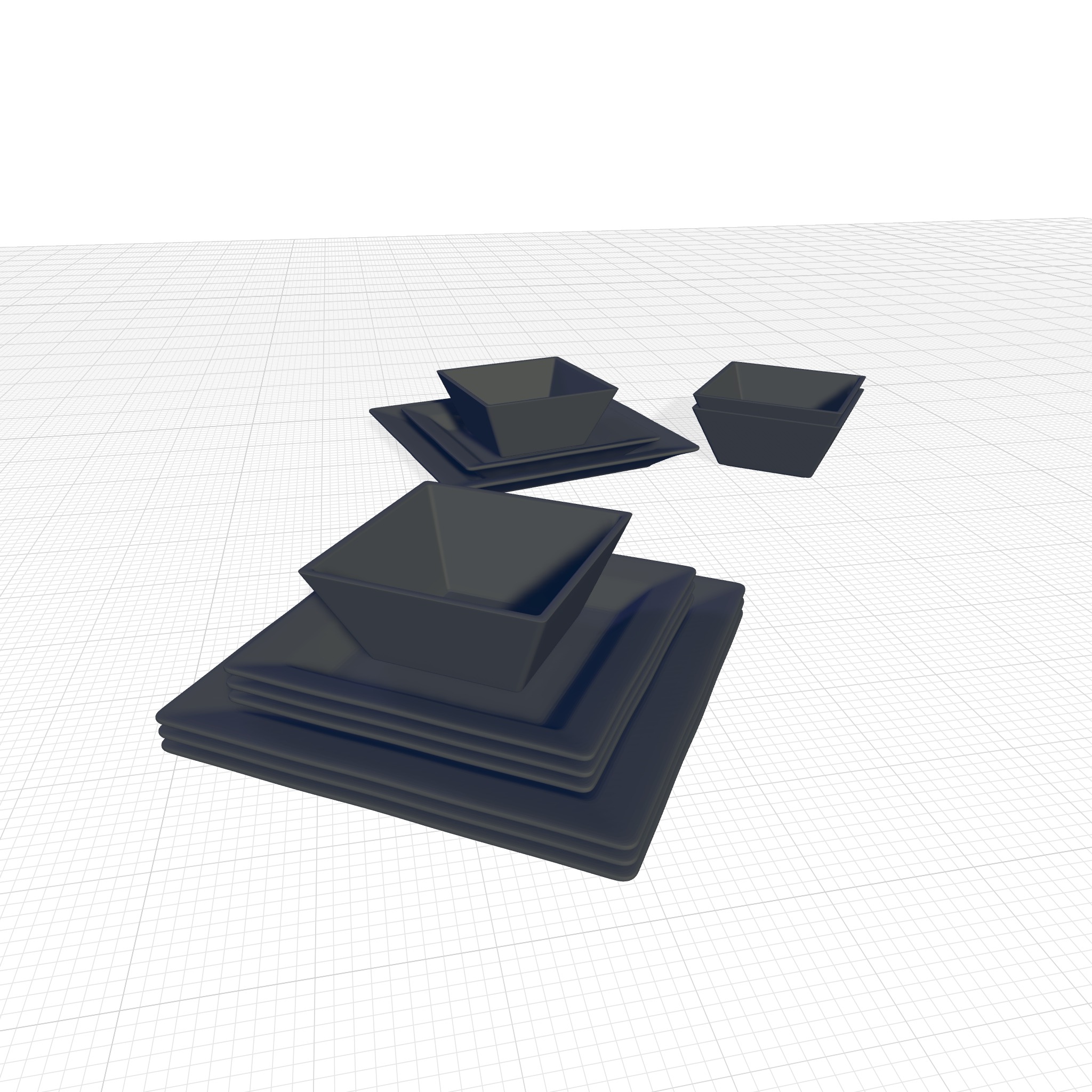 Dinnerware Set - 2 colour 3D model_2