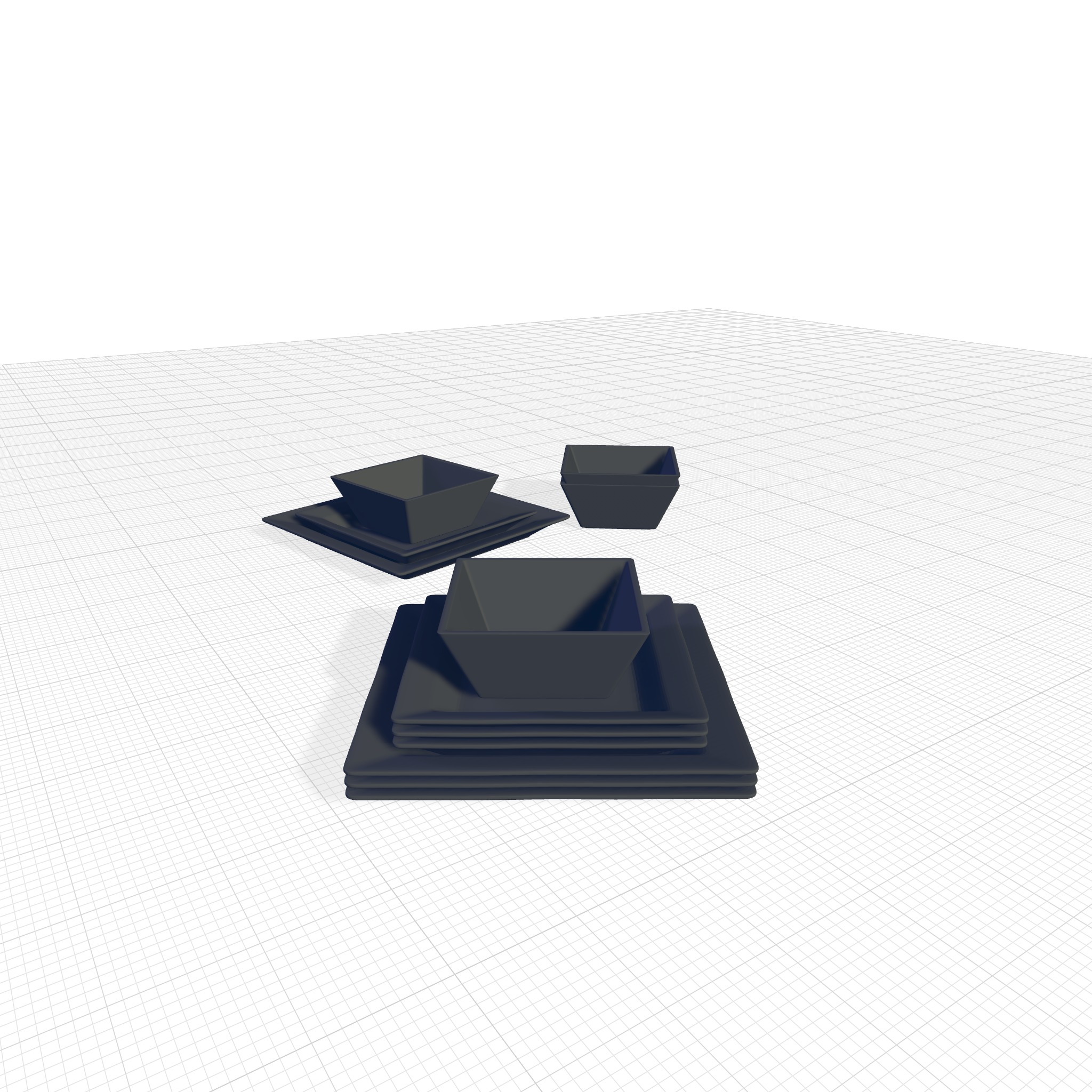 Dinnerware Set - 2 colour 3D model_4