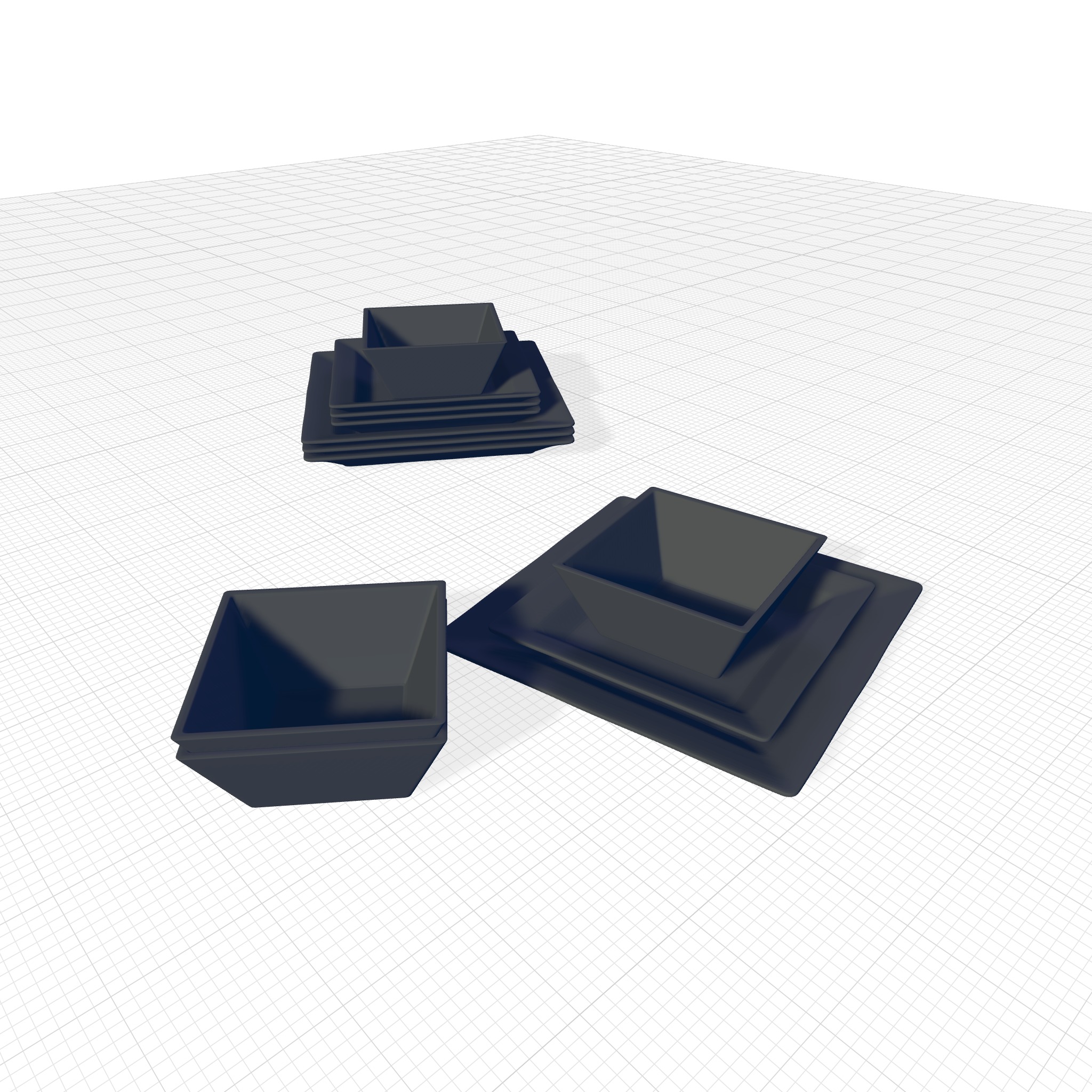 Dinnerware Set - 2 colour 3D model_3