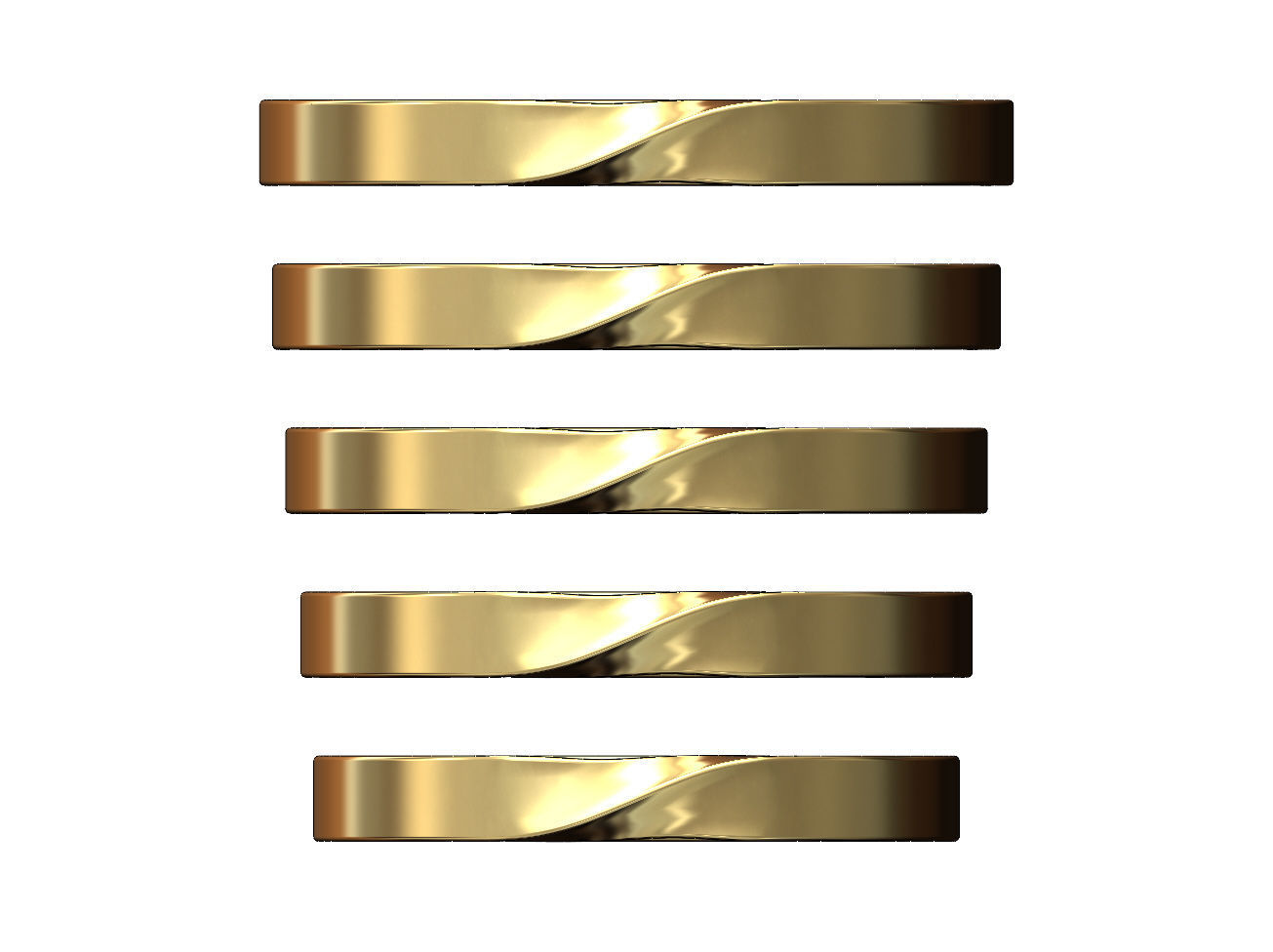 Twisted band US sizes 6to10 3D print model_2