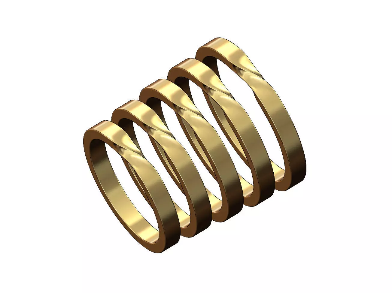 Twisted band US sizes 6to10 3D print model_0