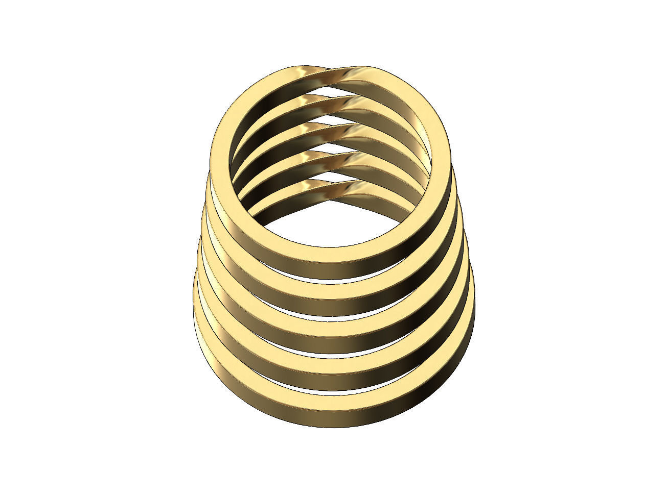Twisted band US sizes 6to10 3D print model_4