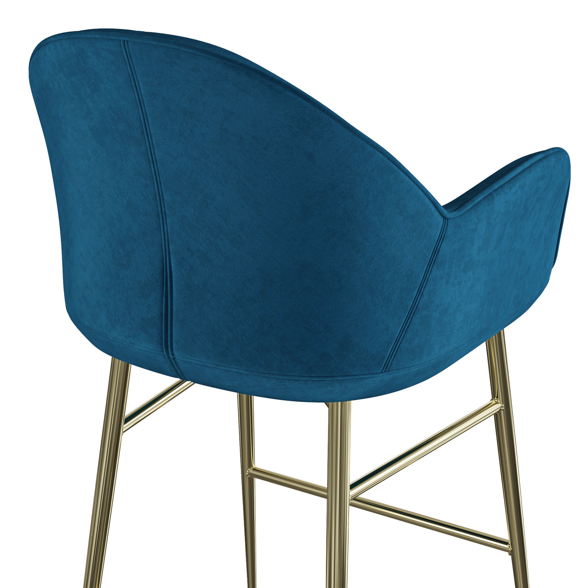 Semi-bar stool A175 3D model_7