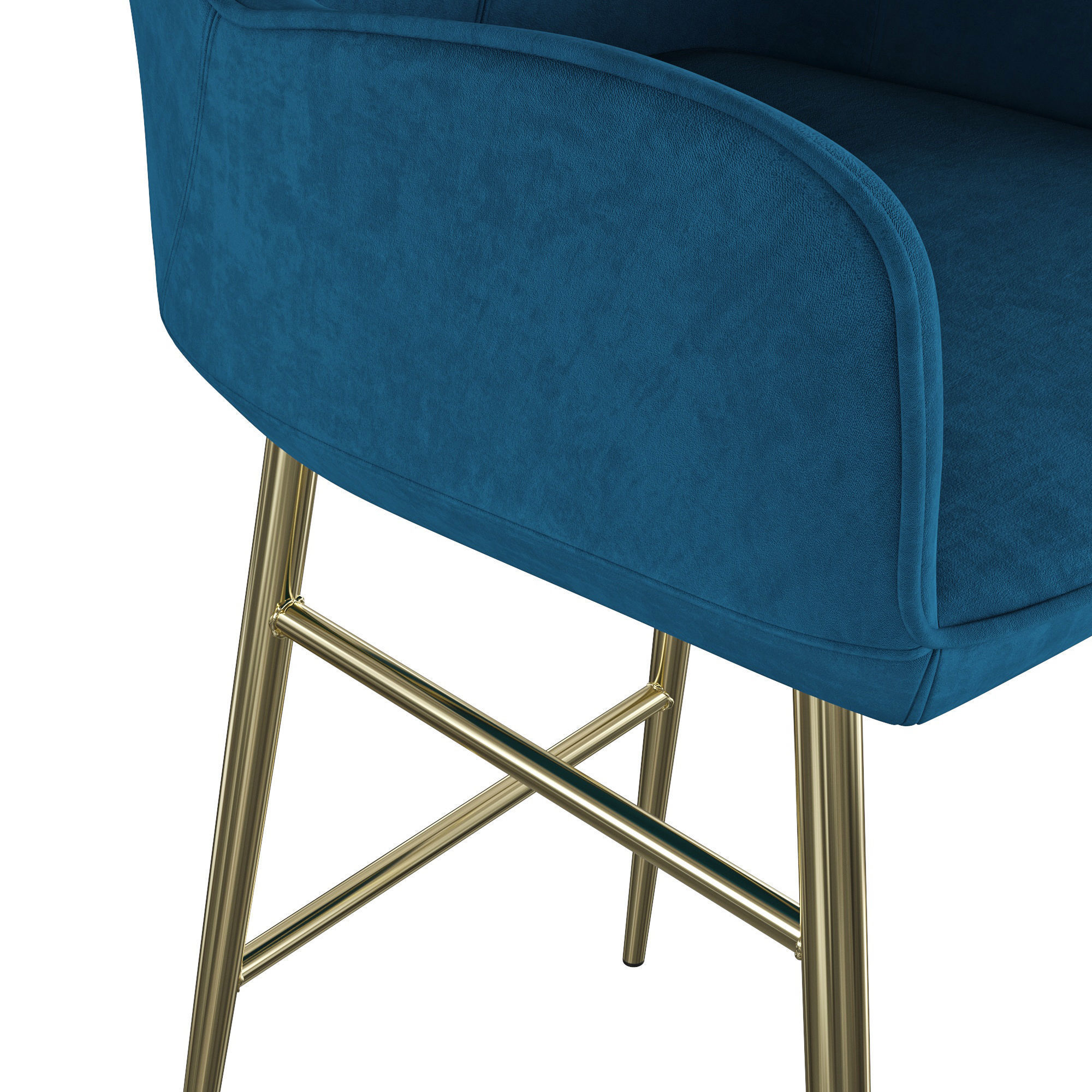 Semi-bar stool A175 3D model_4