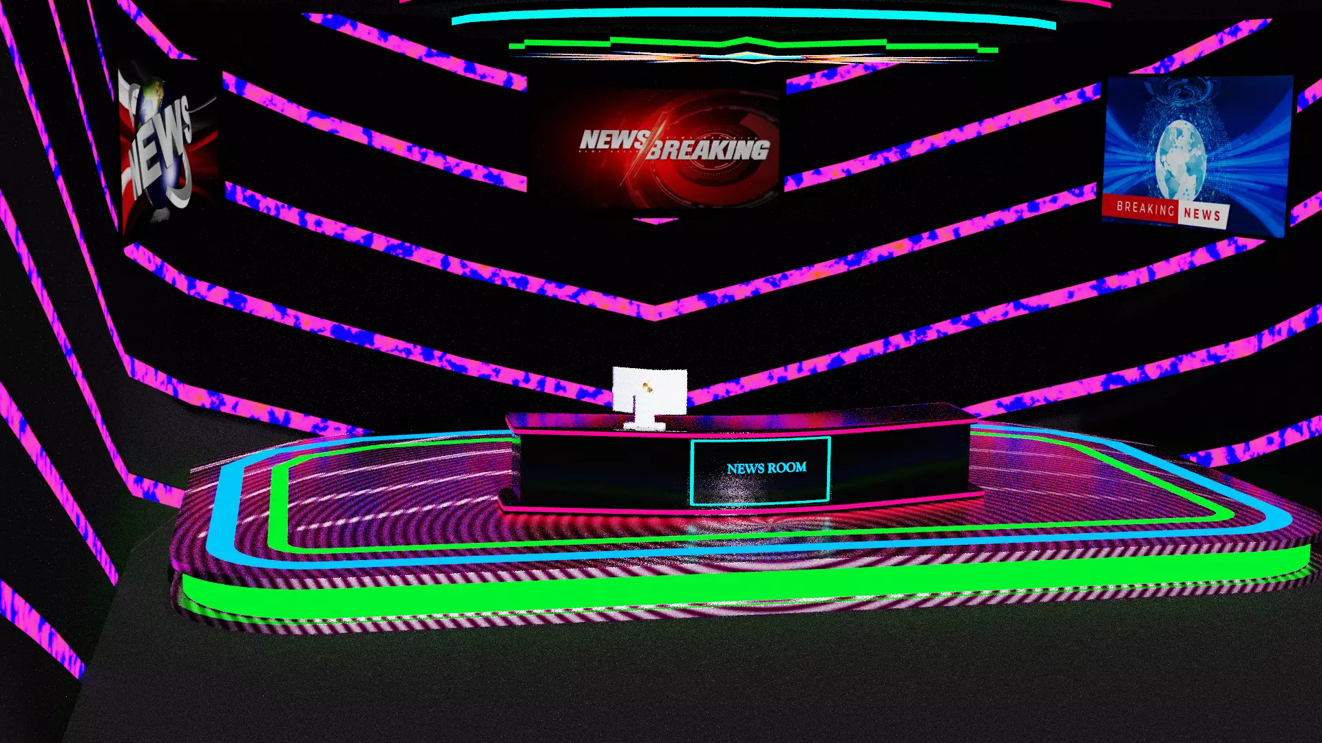 Virtual Brodcast Studio 3D model_0