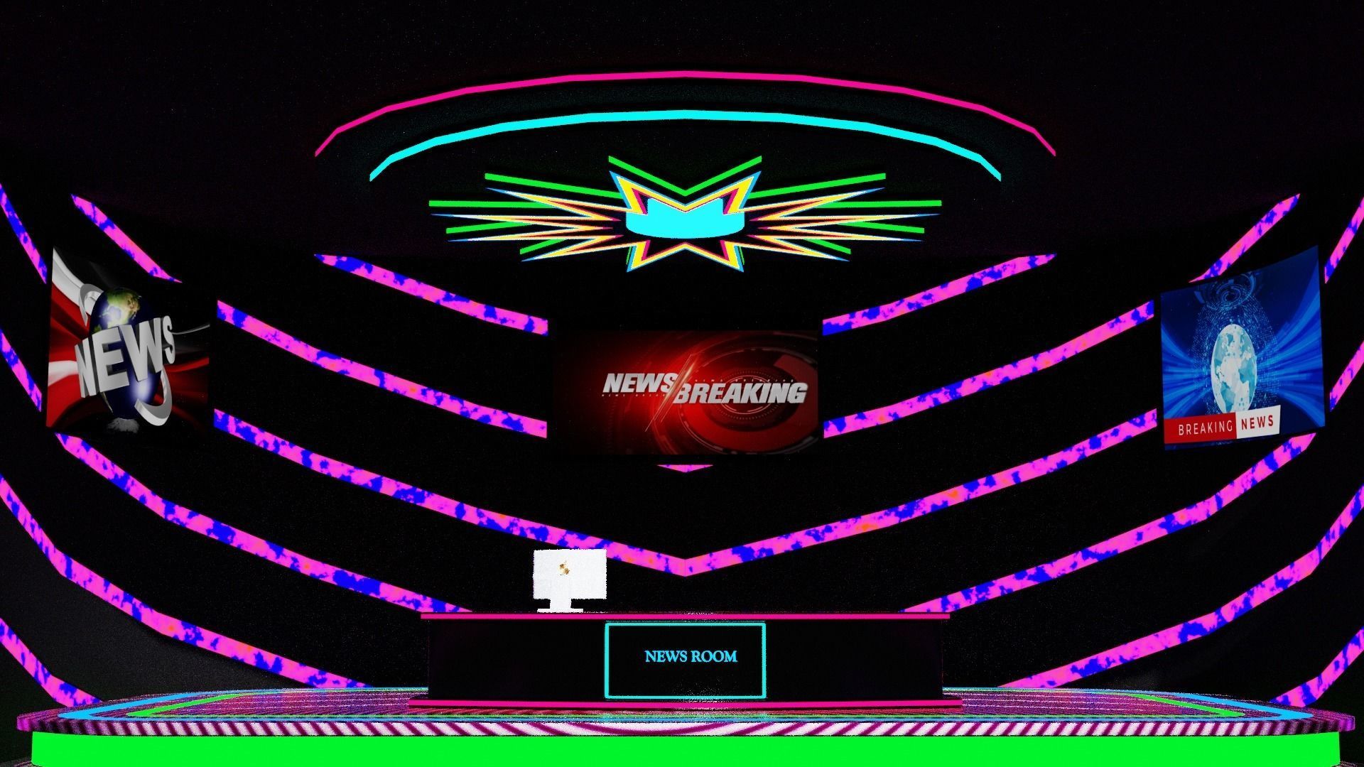 Virtual Brodcast Studio 3D model_2