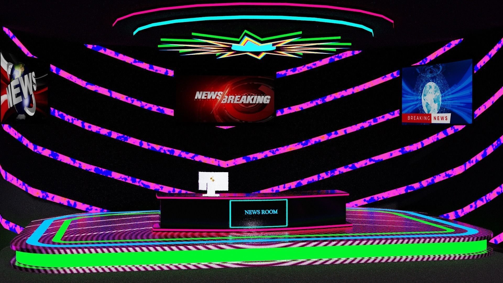 Virtual Brodcast Studio 3D model_6