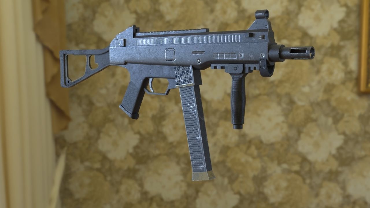UMP Gun CGTrader Low-poly 3D model_6