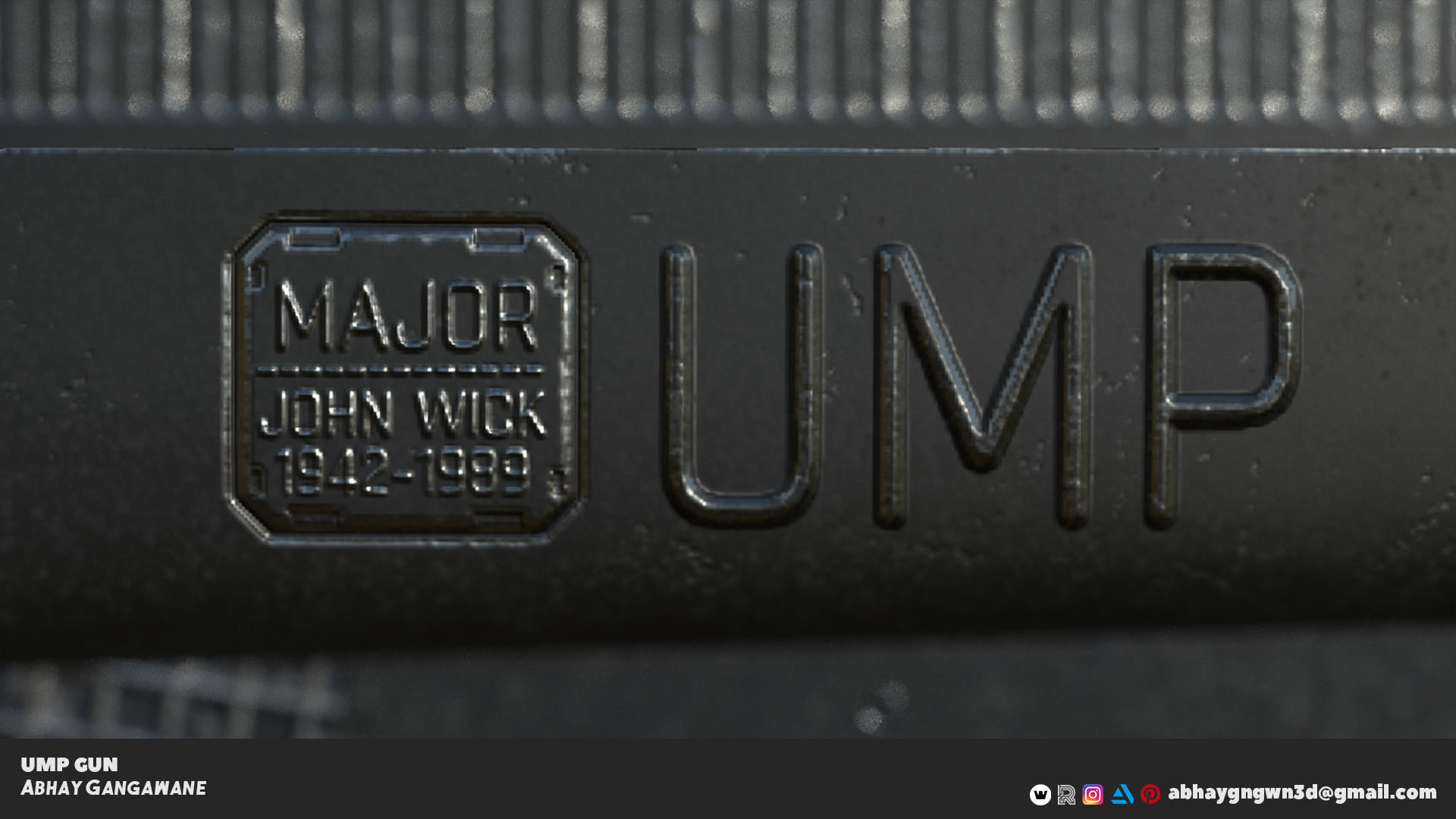 UMP Gun CGTrader Low-poly 3D model_8