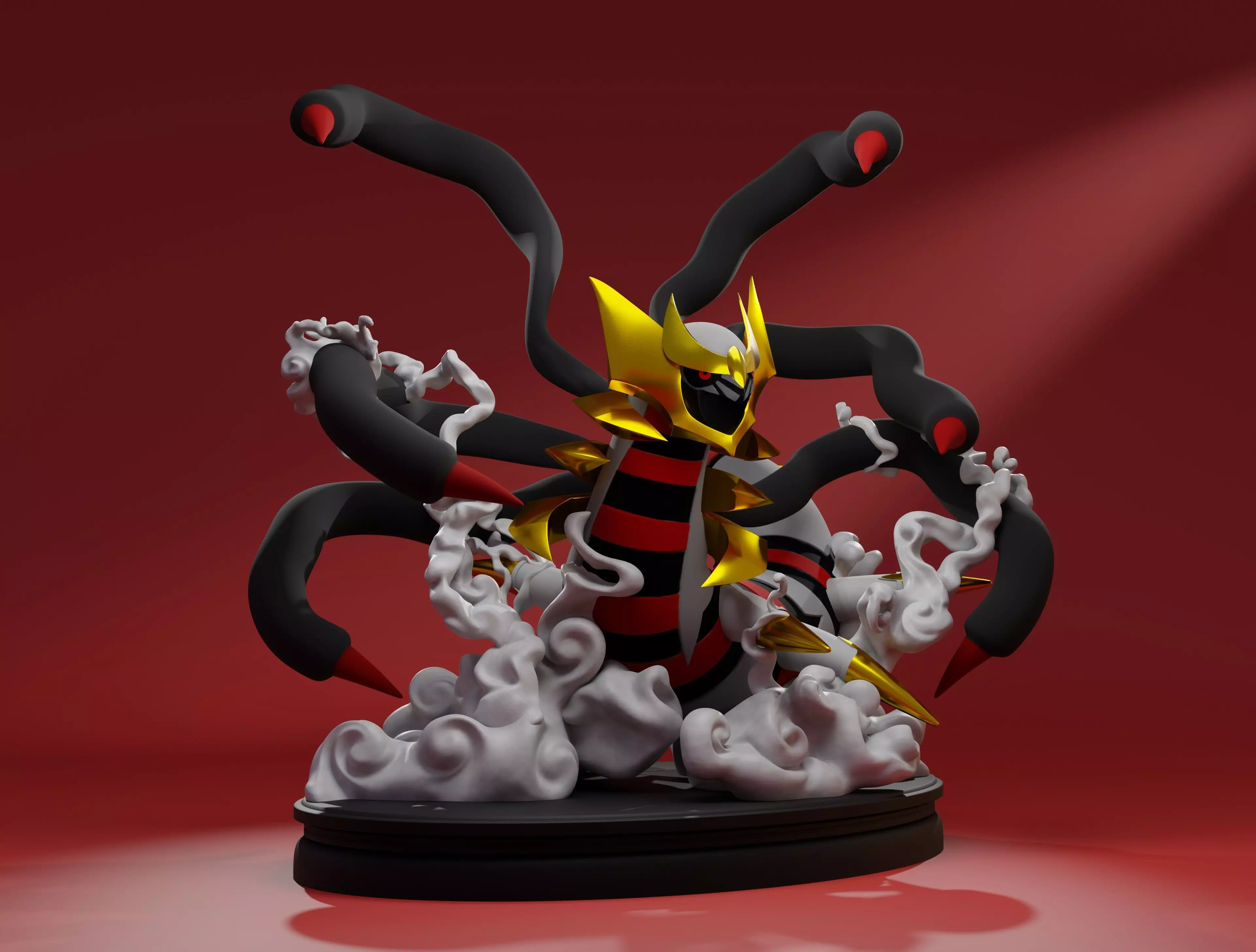 GIRATINA ORIGIN FORM - POKEMON with cuts and as a whole 3D print model