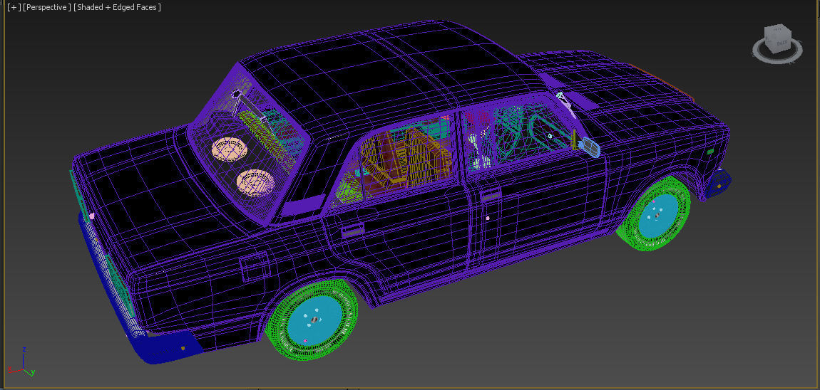 Vaz 2107 3D model_9