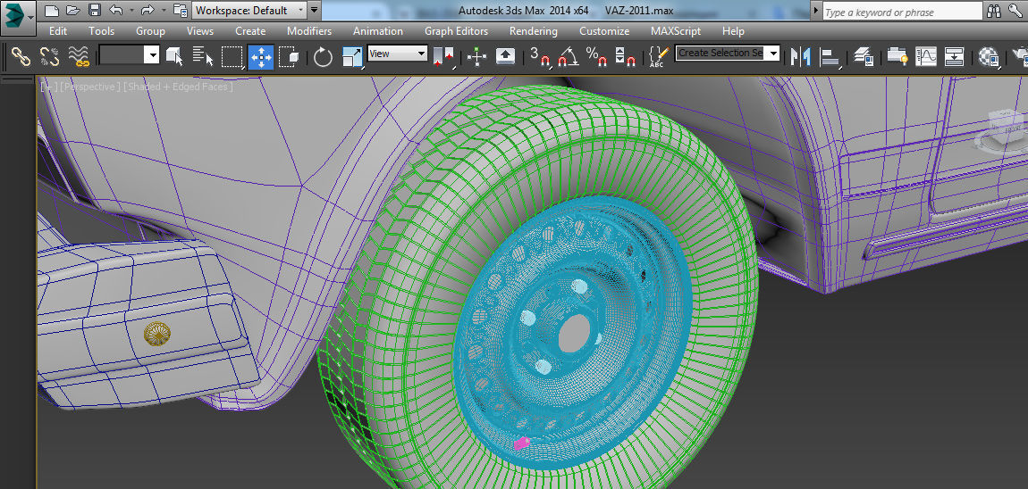 Vaz 2107 3D model_11