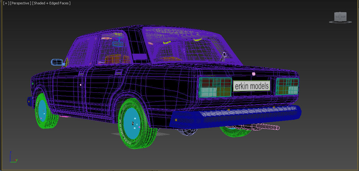 Vaz 2107 3D model_8