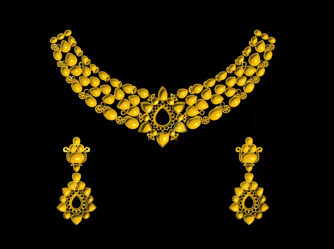 uncut daimond necklace 3D print model