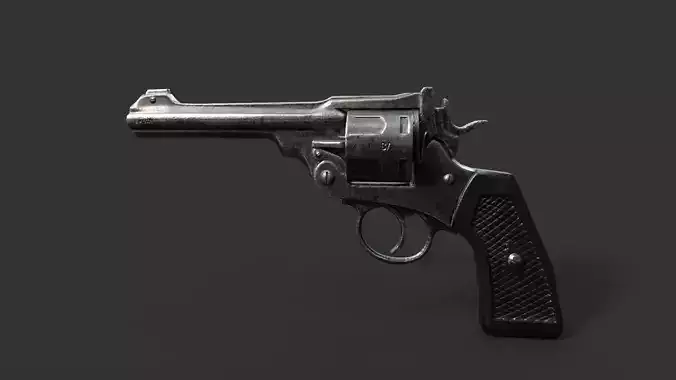 Lowpoly Realistic Revolver