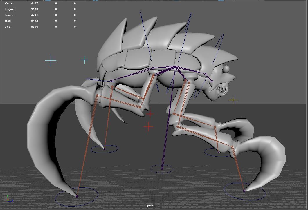 Shell Monster Low-poly 3D model_22