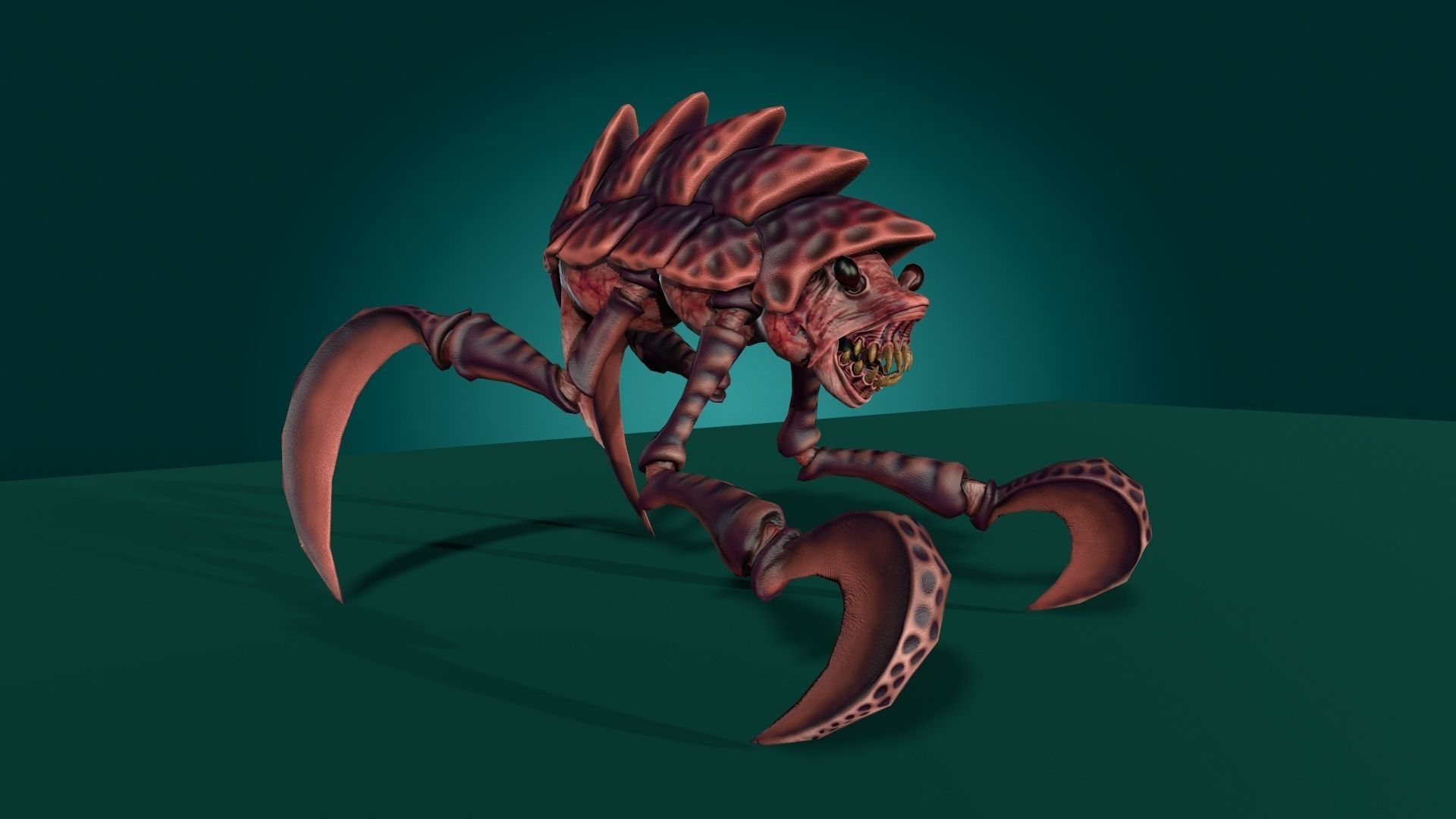 Shell Monster Low-poly 3D model_12