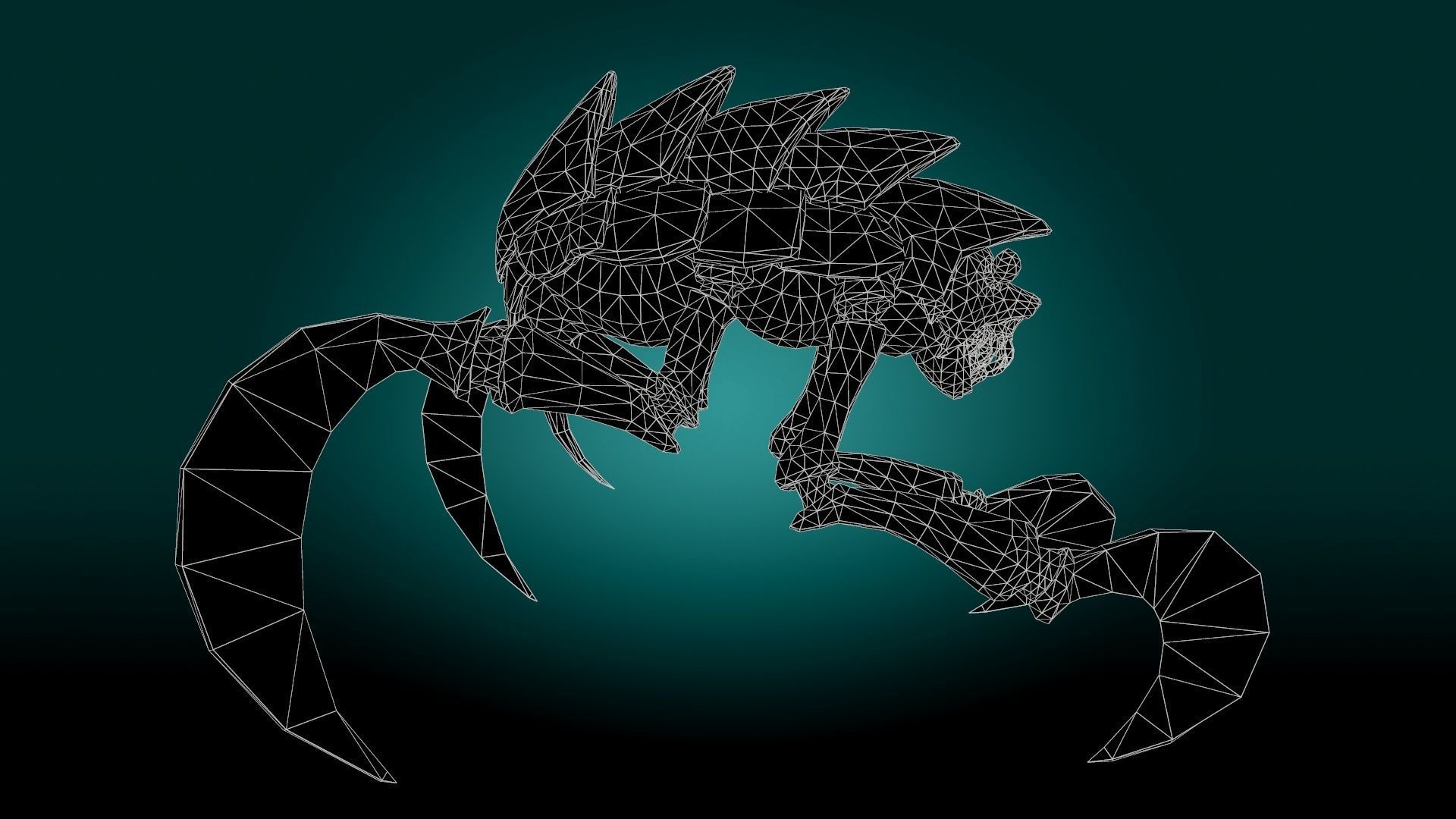 Shell Monster Low-poly 3D model_15
