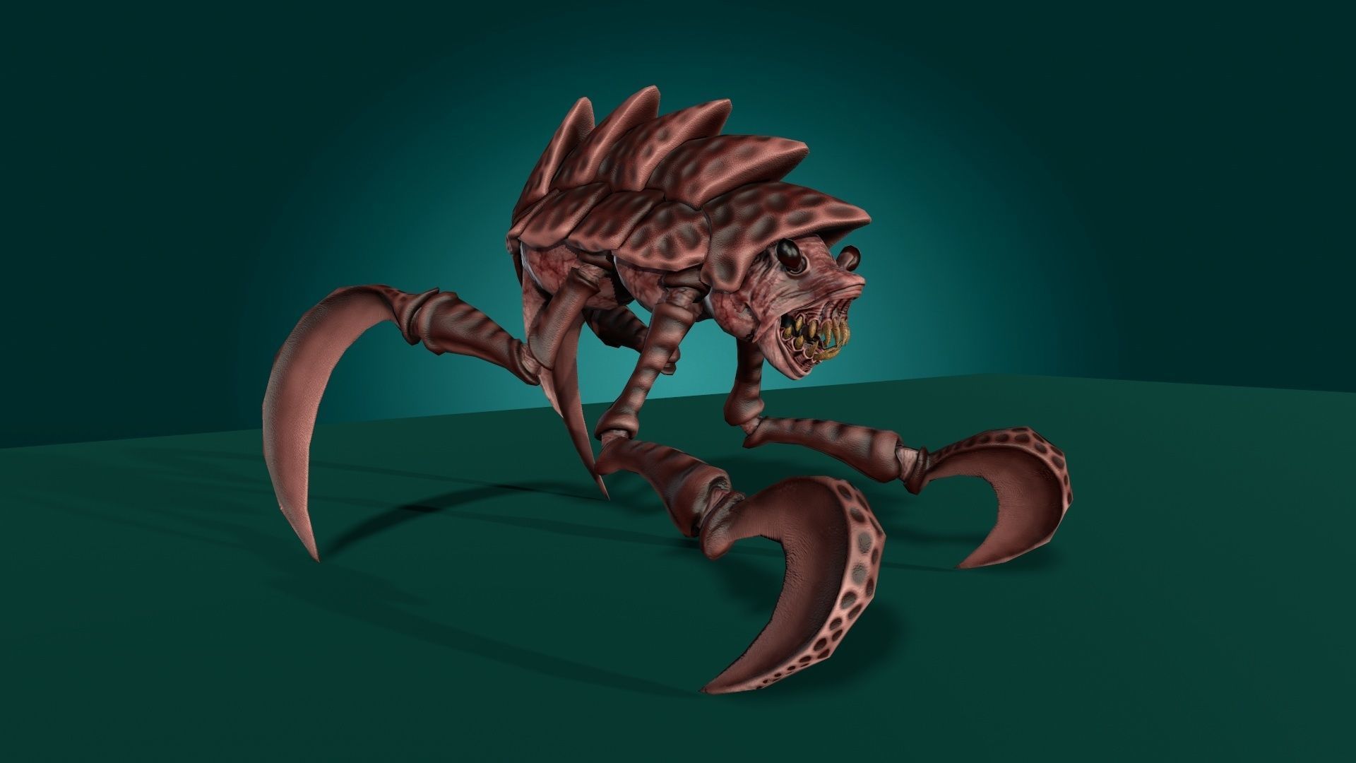 Shell Monster Low-poly 3D model_7
