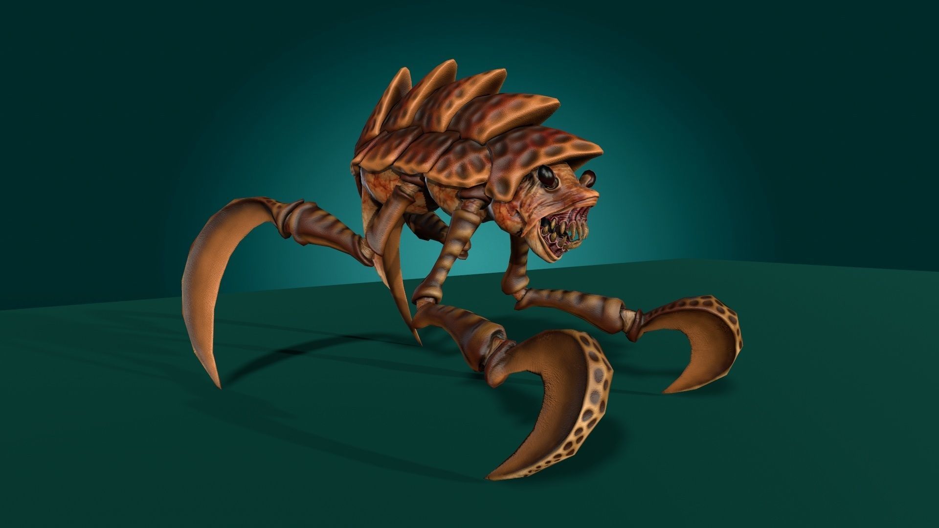 Shell Monster Low-poly 3D model_14