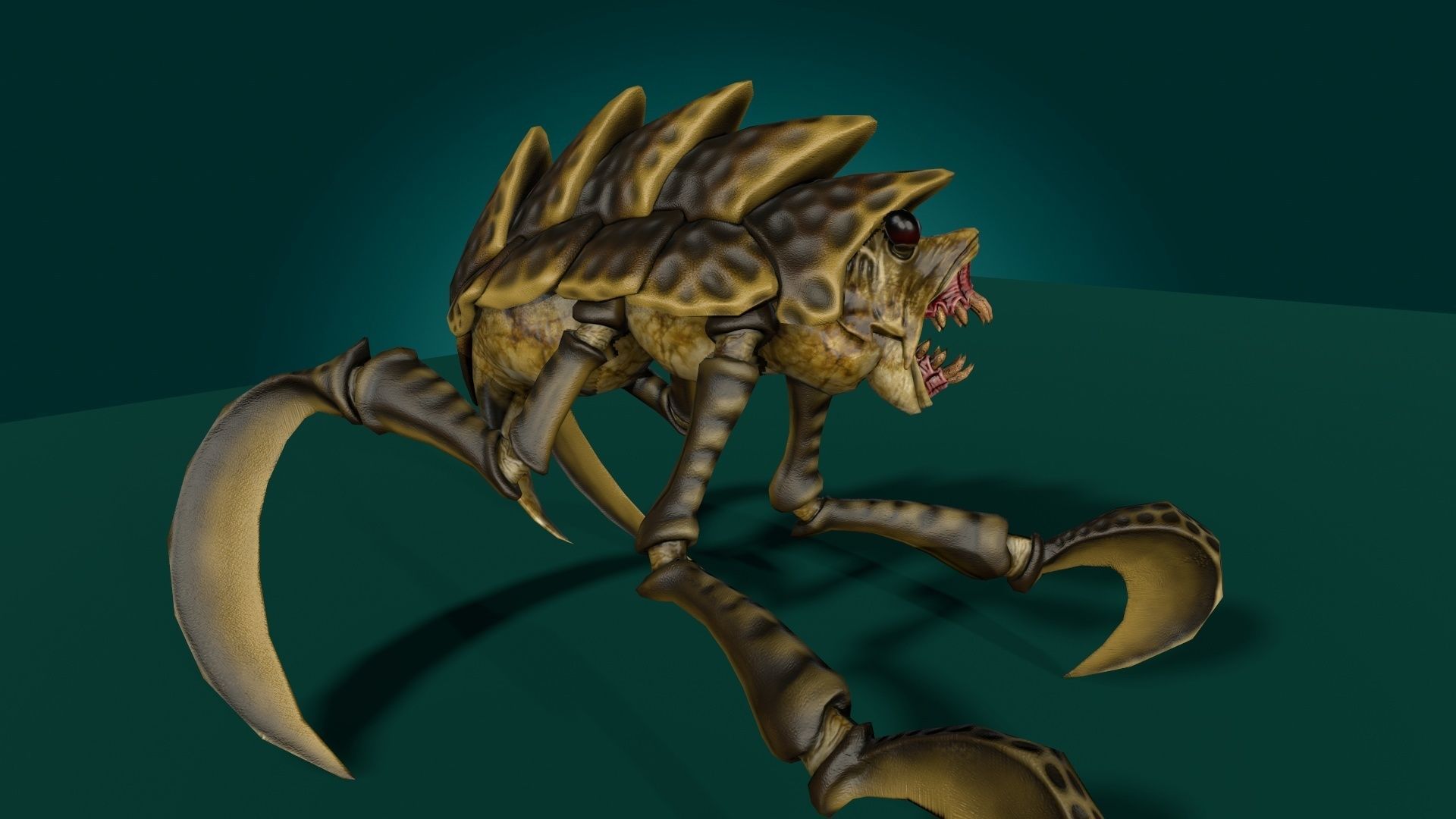Shell Monster Low-poly 3D model_10
