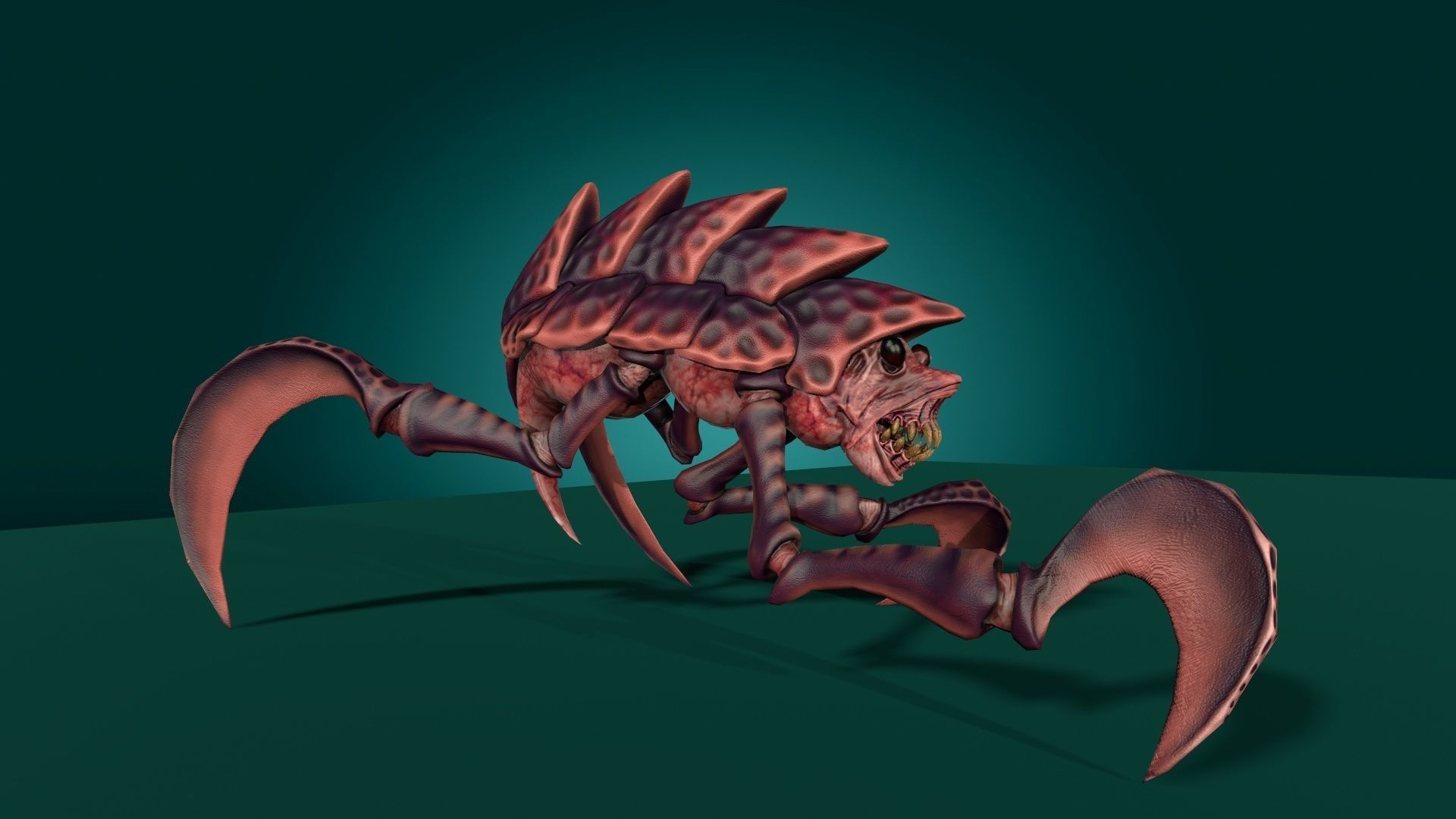 Shell Monster Low-poly 3D model_13
