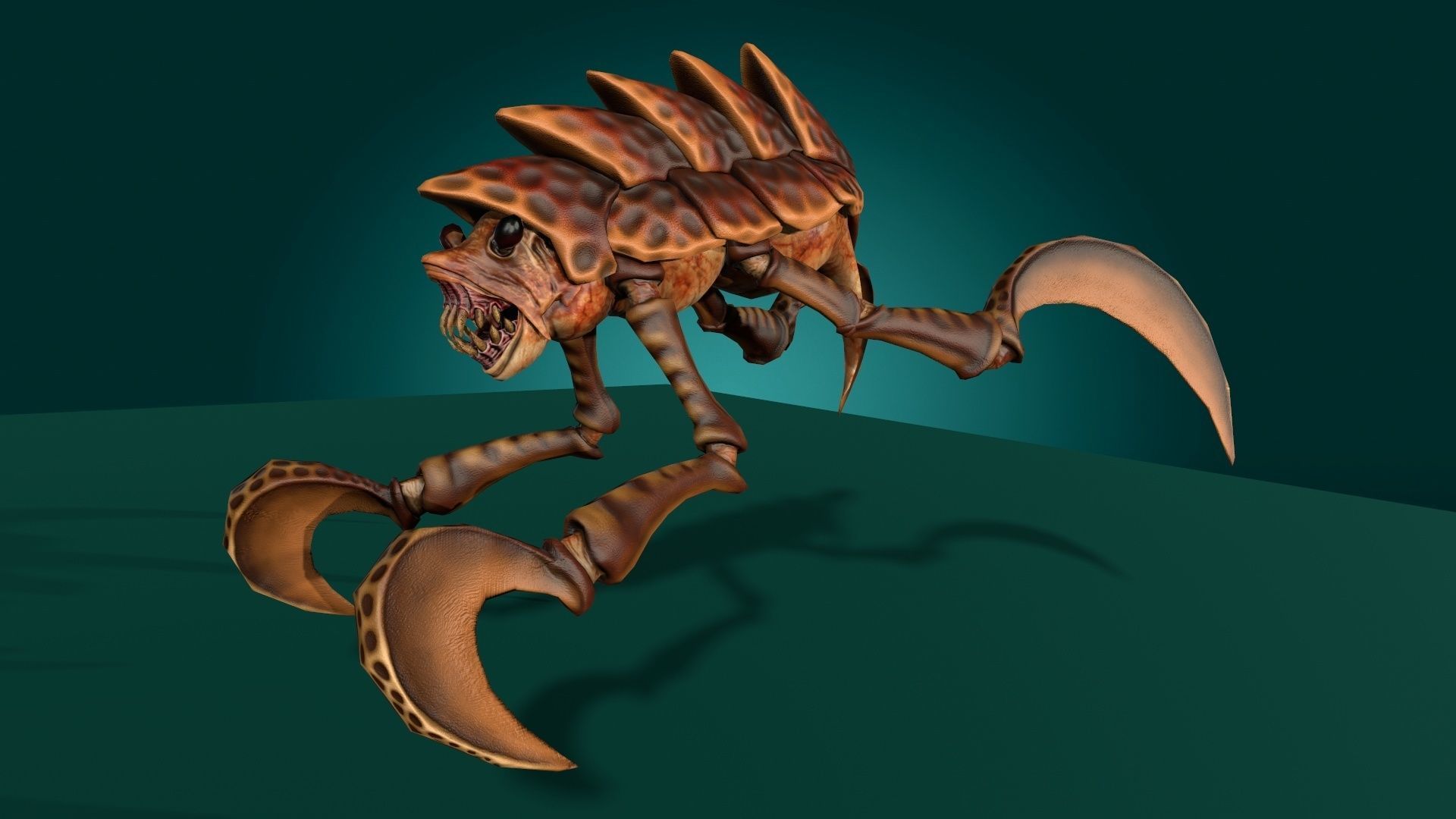 Shell Monster Low-poly 3D model_17