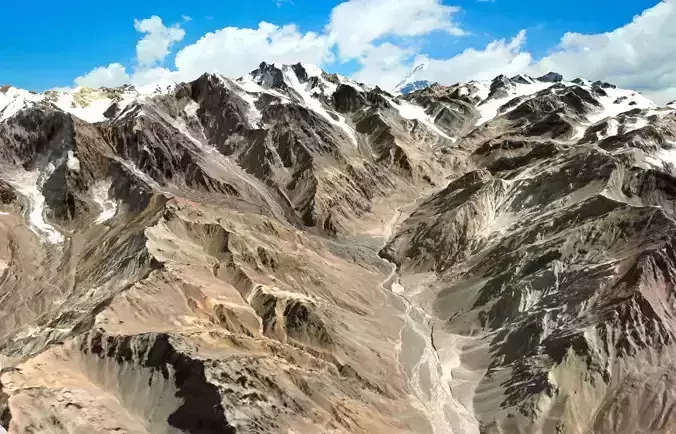Mountain landscape Parque Andino Juncal Chilli 3D model