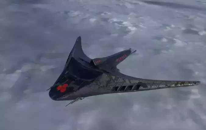 PBR - Spaceship Game Ready - Melving JJPEA Low-poly 3D model