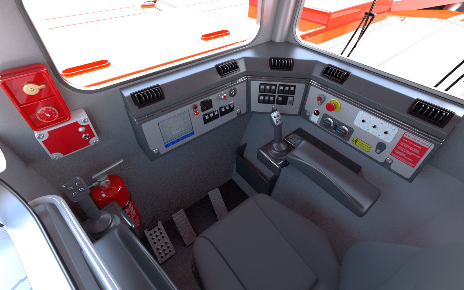 Underground Mining Loader LH621 3D model_7