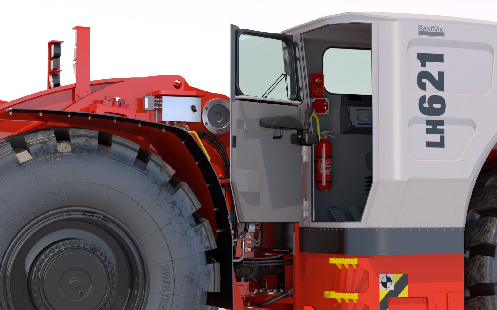 Underground Mining Loader LH621 3D model_22