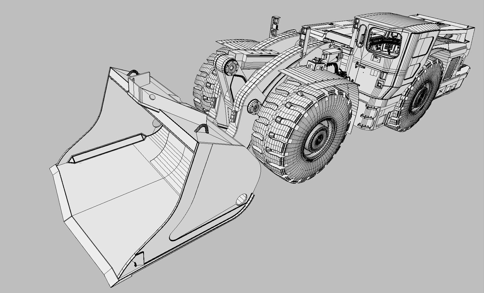 Underground Mining Loader LH621 3D model_23