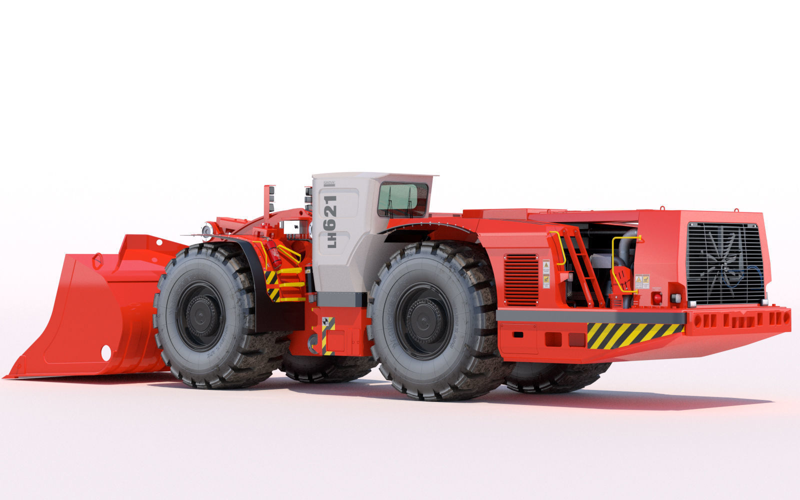 Underground Mining Loader LH621 3D model_3