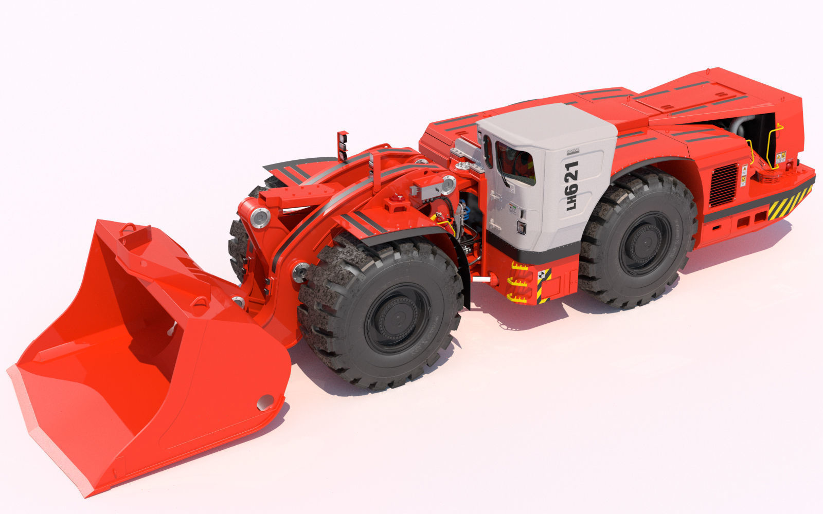 Underground Mining Loader LH621 3D model_8