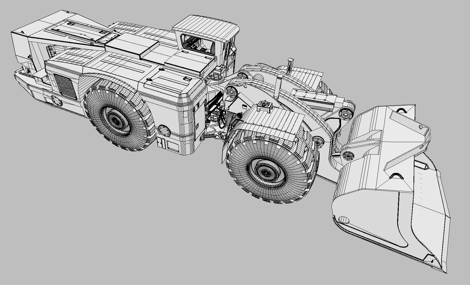 Underground Mining Loader LH621 3D model_24