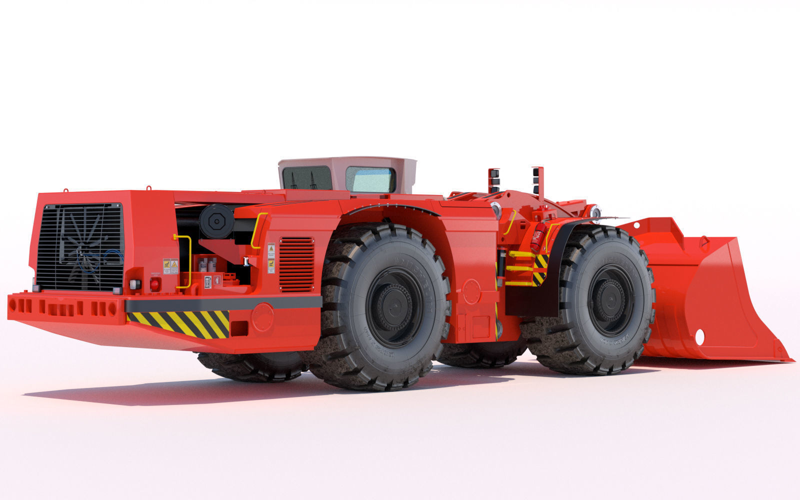 Underground Mining Loader LH621 3D model_4