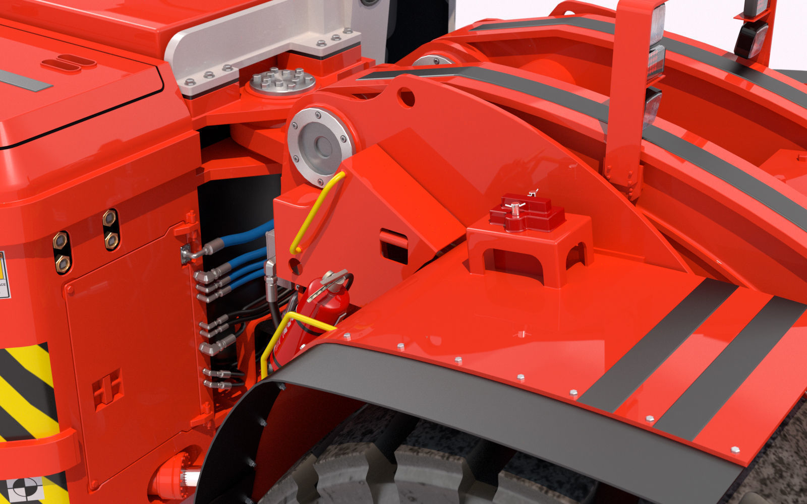 Underground Mining Loader LH621 3D model_15