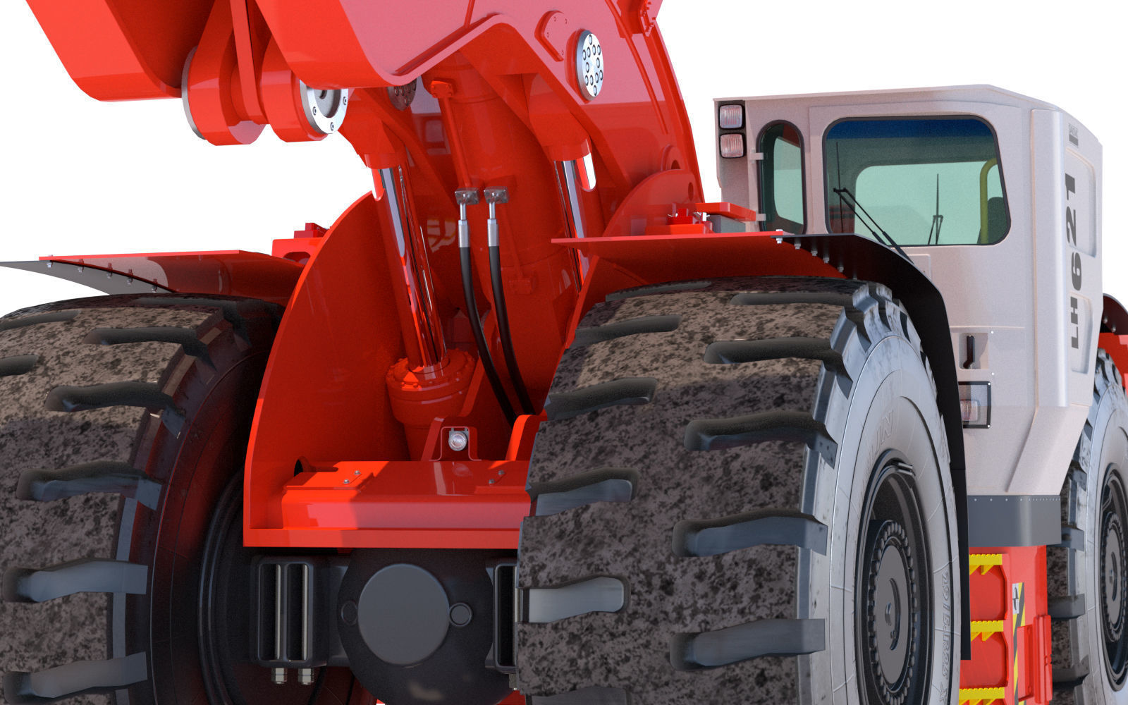 Underground Mining Loader LH621 3D model_21